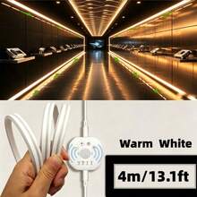 Acosh Neon 感應式 LED 燈條，自動開關，霓虹燈條，USB 供電，可彎曲且可調光，暖色/白色，適用於臥室、衣櫥、臥室夜燈，耐用燈條，高品質 LED，室內設計師，宿舍必需品 - 暖白色 - 查看 14
