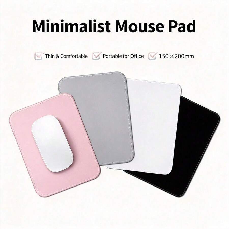 Mini Square Office Mouse Pad Business Travel Laptop Mousepad Small Stitched Edge Mat Computer Game Table Mats Rubber Waterproof Anti-Slip Gaming Esports User Keyboard Mousepad - View 1