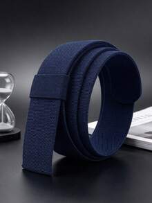 2/1pc Men's Nylon Belt, Headless Buckle Belt, Replacement Belt, Casual And Simple - Multicolor - View 5