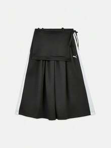 Puma Women's Elastic Waist Sports Dress - Black and White - View 3