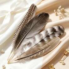 Wedding Centerpiece Feathers 12/36Pcs, 4 Styles Artificial Mixed Feathers 5-9in For Wreaths, Thanksgiving Crafts, Table & Party Decor - A - View 5