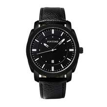 Fashionable Personalized Large Dial Mixed Scale Men's Watch PU Leather Strap Quartz Movement - one-size - View 15