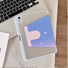 1件 360°旋轉多角度觀看書本式支架保護平板電腦保護殼，相容 iPad Air 6/5/4 &10 (10.9 吋)/Pro 2024/Air M3/A16 2025，相容 Galaxy Tab S9 FE/S8 Plus/S7/S10，相容 Oppo Pad，相容 Matepad，相容 Vivo Pad，相容 Honor Pad，相容 Xiaoxin Pad - 彩色 - 查看 5