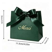 50pcs Small Gift Boxes With Ribbon, Wedding Favors, Birthday Party Decoration Boxes, Holiday Party Decoration Boxes, Valentine's Day, Christmas, Mother's Day, Easy To Assemble, Finished Size 11.5cm*4.5cm*10cm - View 7