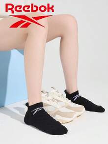 3 đôi tất thể thao Reebok cổ thấp nén sọc, thoáng khí, thấm hút mồ hôi, đế khăn chống trượt, bền bỉ, dùng cho chạy bộ ngoài trời và tập fitness - Xám đen Đen trắng Trắng xanh - Xem 6