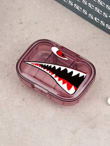 Handsome Shark Medicine Box, Portable Pill Dispenser, Square Medicine Box, Portable Medicine Storage Compartment,Mini Metal Storage Box, Portable Jewelry And Medicine Box, Travel Medicine Box, Large Capacity Compartment, Weekly Medication Sorting Box - Multicolor - View 16