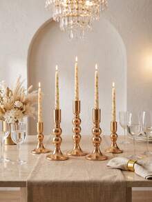 Minimalist Chic Exquisite Iron Candle Holder – Simple Textured Candle Stand, Fits Various Pillar Candle Sizes, Perfect For Home Decor, Room Decor, Party & Holiday Decor, Office Styling, Living Room Accessory, Also Ideal As Wedding & New Year Gift - Elegant and Stylish - View 3