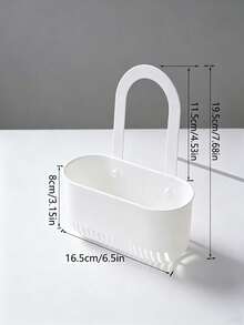 Multifunctional Draining Basket, Thickened Durable White PP Material Sponge Holder, Easy To Dismantle, No-Drill Sink Filter Rack, Kitchen And Bathroom Dual Use, Sponge And Cloth Storage Basket - Multicolor - View 5