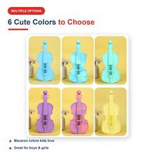 Cute Violin Pencil Case, Soft Silicone Zipper Pen Pouch, Waterproof Stationery Bag For School & Travel - Multi-color - View 3