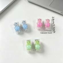 2pcs Colorful Small Turtle Transparent Bow Design Cable Protector, Durable, Universal Type-C Cable Protector To Prevent Damage - Multicolor - View 8