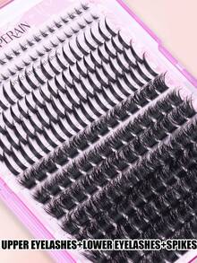 232PCSDIY Eyelash Cluster, A Combination Of Upper Eyelashes, Lower Eyelashes, And Spikes, Suitable For Various Makeup Styles, High Cost Performance, Suitable For Beginners, Suitable For Daily, Party, And Other Occasions, Eyelashes, False Eyelashes - D - View 5