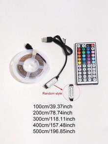 1pc RGB 2835 LED Light Strip, USB Powered Flexible Light Strip With 44-Key Remote Control, Suitable For Gaming Room, Party, Wall, Ceiling, Home, Room, Garden, Christmas, Gathering, TV/Computer Backlight Decoration, Home Decor, Holiday Decor, Party Decor, Birthday Decor, Christmas Decor - Multi-color light - View 10