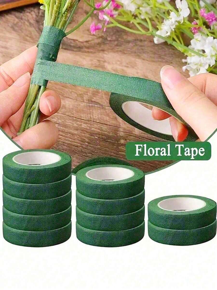 12/5/3/1 Rolls Floral Decorative Tape - Paper Self-Adhesive Tape, Suitable For Floral Arrangement And Flower Stem Edge Decoration