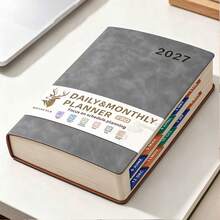 2027 A5 English Daily Planner, Daily Planning Notebook, One Page Per Day Efficiency Manual, 320 Pages, Monthly And Daily Time Planning Notebook For Time Management And Self-Discipline Planning - Multicolor - View 14