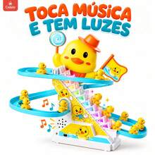 Pista de Patinhos com Escada e Com Música e Luzes - Castela - Multicolorido - Visão 6