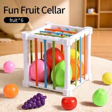 (Square Fruit) Rainbow Stacking Cups, With 6 Cups Of Different Shapes And Sounds/Accessories Color, Pattern, Size, And Packaging Are Random - Multicolor - View 11