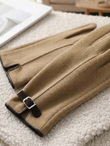 Găng tay mùa đông ấm cho nữ, lý tưởng để đạp xe và lái xe. Thiết kế tối giản thời trang với lớp lót nỉ bên trong giúp bảo vệ hiệu quả khỏi cái lạnh, găng tay này cũng tương thích với màn hình cảm ứng - Nhiều màu - Xem 4
