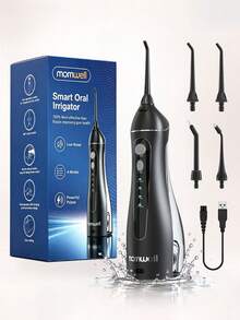 Mornwell F18 Portable Wireless Water Flosser Set, 200ML Water Tank, 4 Nozzles, 4 Modes, IPX7 Waterproof USB Rechargeable Oral Irrigator, Suitable For Travel And Braces Care Water Flosser - Multicolor - View 8