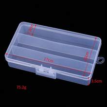 HENGJIA 3 Grids Plastic Clear Storage Box Organizer Fishing Gear Storage Box Container Multifunctional Storage Case - Multicolor - View 3