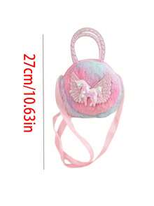 1pc Cute Colorful Unicorn Crossbody Bag – Creative Cartoon Crossbody Bag For Kids - Multicolor - View 9