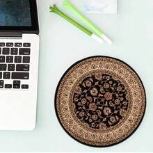 Round Mini Persian Carpet Pattern Mouse Pad Table Rug Anti-Slip Mat Desktop 20x20cm Game Computer Mat Desk Mat Rubber Waterproof Anti-Slip Gaming Esports User Keyboard Mousepad - View 41