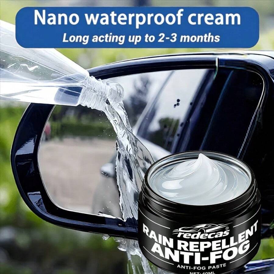 REDECAS Brand Nano Glass Rain Repellent Cream, Suitable For Car Glass, Helmet, Windshield And Interior Glass Anti-Rain Anti-Fog Cream - 1pc - View 1
