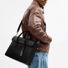Coach Men Briefcase - Black - View 5
