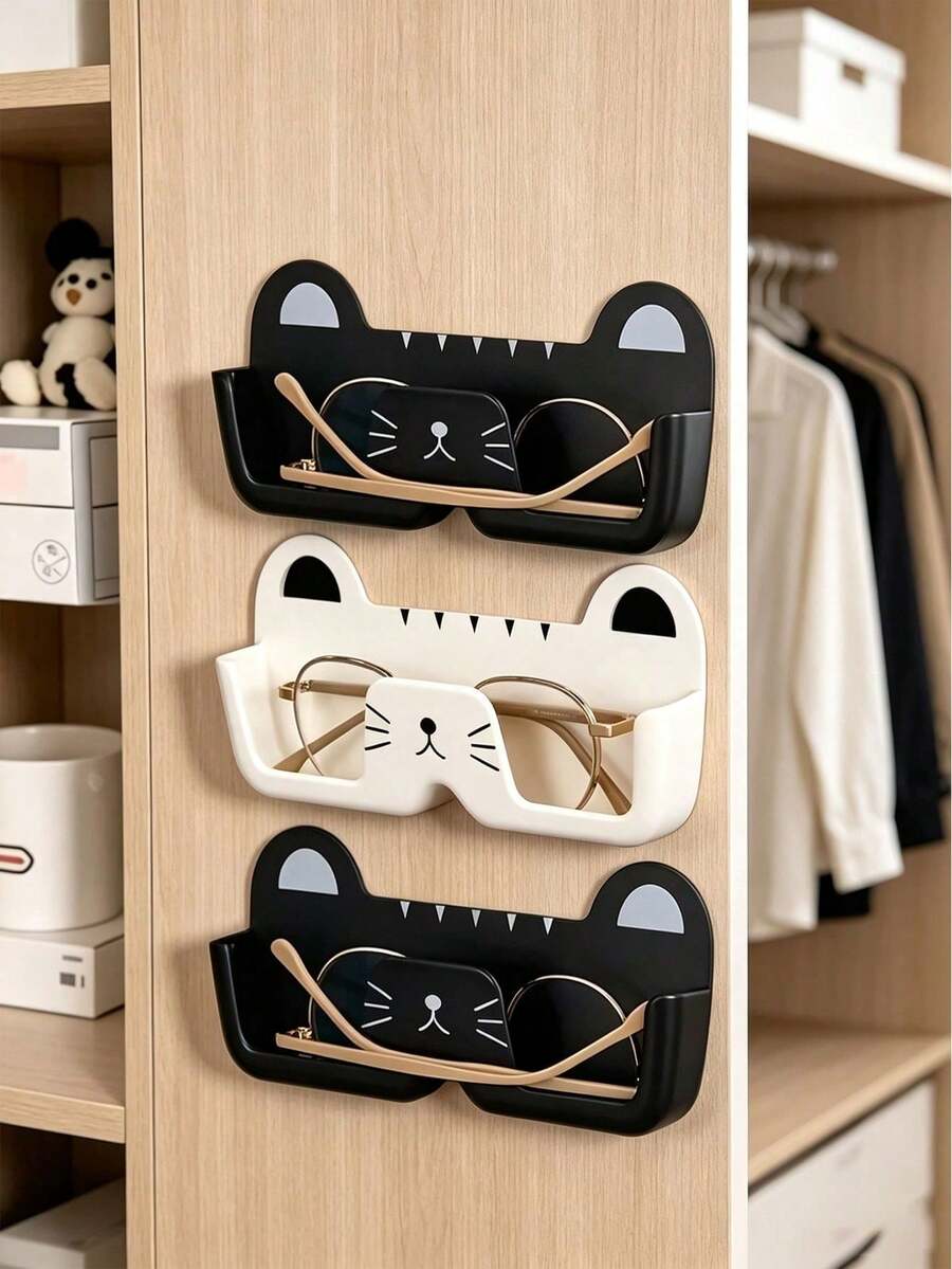 Cartoon Cat-Shaped Glasses Holders - Creative Wall-Mounted Sun And ...