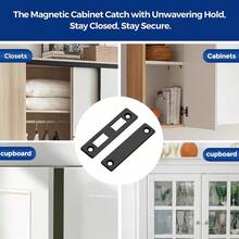 Magnetic Door Catch, Adhesive Cabinet Magnets For Closure, Ultra-Thin Magnetic Door Latch For Closets & Drawers, Stainless Steel Cabinet Latch Easy To Install(9 Pcs) - Magnetic Door Catch - View 8