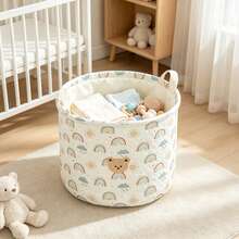 Giỏ đựng tã cho phòng trẻ em, túi đựng đồ chơi, giỏ đựng quần áo bẩn, thùng đựng đồ chơi lớn và đồ dùng linh tinh, họa tiết in - Nhiều màu - Xem 1