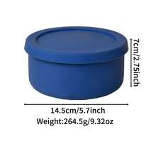 Round Silicone Food Storage Containers With Lids Set, Microwave Lunch Box For Office Workers, Airtight Leak-Proof Fruit And Baby Food Storage Bowls - Multicolor - View 12