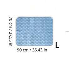 Thảm ngủ làm mát cho chó cỡ cực lớn, đệm thú cưng Q-Max làm mát nhanh, vải dệt dày, có thể giặt, thảm chuồng thú cưng với đế chống trượt, thảm thay đồ cho thú cưng - Màu xanh nhạt - Xem 18