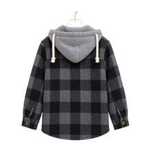 Tween Boys Overcoats - Gray Black - View 5