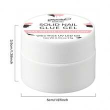 15g Solid Nail Glue: Super Strong Adhesive Suitable For Nail Tips And False Nails, Long-Lasting And Powerful Bonding, Applicable For Nail Salons And Home Use, Requires UV Light Curing Transparent 3D Nail Gel - 15g - View 5