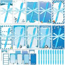 Pcs Sticky Notes With Pens And Ribbons Gift - Blue Christmas - View 8