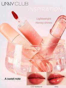 UNNY CLUB Lip Gloss, 2-In-1, Film-Forming Non-Stick, Matte And Glossy Finish, Suitable For All Skin Tones, Ideal Gift For Her, 1pc, Brand Makeup Cosmetics - C03 Strawberry Tart - View 1