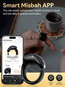 Tasbih Zikr Smart Ring, Adjustable Ring Finger Counter ,APP Support Digital Counter Prayer Reminder Rings, Waterproof 4 Digit Finger Counter Zikr Ring For Muslims New High-End Counter Zikr Ring Salam Smart Ring With Waterproof Rating IP67 - Black-upgraded - View 5