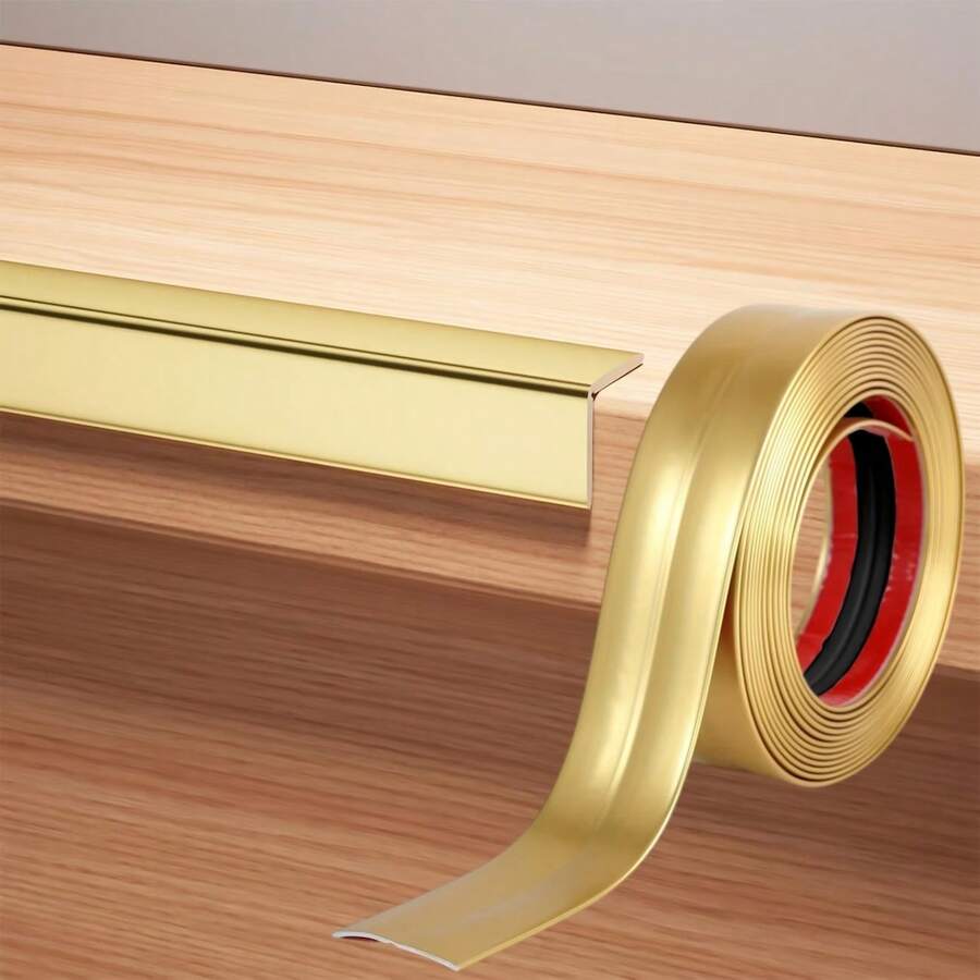 1 Roll 0.78/1.18/1.57 Inch Self-Adhesive PVC Decorative Strip, Peel And Stick Self-Adhesive Decorative Trim, Flexible PVC Multi-Purpose Molding Strip, For Gap Coverage, Indoor/Outdoor Wall Corner Protection, Splash-Proof Tile Edge Trim