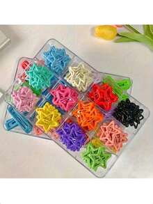 1/10pcs Colorful Hollow Star Hair Clips Cute Bangs Clips Fashionable Women And Girls Hair Accessories (No Storage Box) - Multicolor - View 3