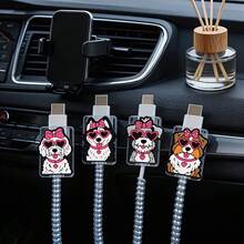 Puppy Style Apple Universal Charger Small Head Protective Case - Durable, Anti-Breakage And Stylish Phone Accessory Design, Used For Charging Small Head Protection, Charging Accessory Protection - Multicolor - View 1