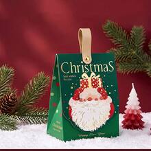 10/Pcs/Pack Christmas Party Gift Candy Cookie Paper Box, Santa Claus Reindeer Paper Box Candy Box Christmas Party Decoration Box, Paper Box - View 8