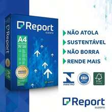 KIT 10 PACOTES DE PAPEL SULFITE 500FLS CADA REPORT - TOTAL 5000FLS - A - Visão 3