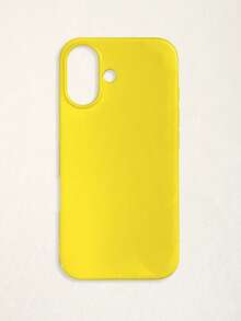 Glossy Yellow Phone Case, Ins Bright Yellow Solid Color Large Hole Candy Color Smooth Phone Shell, Cover, Ideal Gift For Daily Use And Birthday, Compatible With IPhone Case, Compatible With IPhone12/13/13 Pro Max/14 Pro/15/15 Pro Max/16/16 Plus/16 Pro Max/17/17 Pro/18 Pro/18 Pro Max, Phone Accessories, Fast Shipping - Yellow - View 16