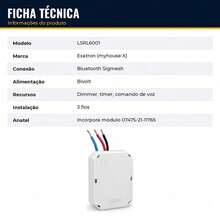 Controlador Smart Lamp Bluetooth Exatron Myhouse X LSRL6001 Bivolt Dimmer pelo App - Branco - Visão 6