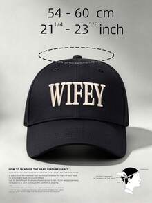 1pc Men's Hats Letter WIFEY Embroidered Caps For Men Adjustable Design Perfect For Outdoor Excursions, Hiking, And Everyday Wear-A Perfect Gift - Multicolor - View 4