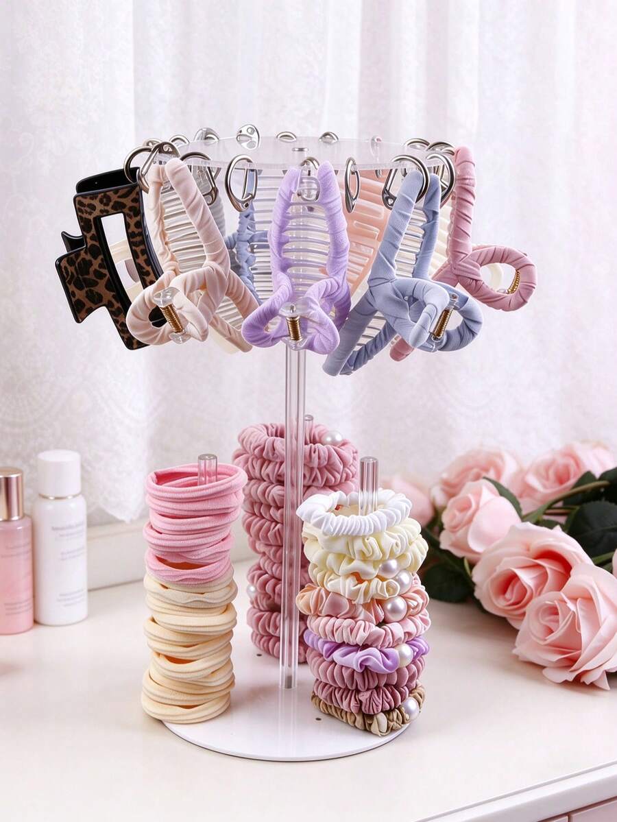 Multifunctional Hair Accessories & Jewelry Storage Rack Acrylic Hanging ...