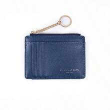 New Ultra-Thin Multi-Slot Women's Card Holder Mini Keychain Small Wallet Fashion Zipper Coin Purse - Multicolor - View 18