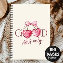 1pc Pink Bow Christian Inspirational Spiral Notebook Journal For Women, Bible Notebook, Preppy Spiral Journal Notebooks, Coquette Philippians 4:6 Notebooks - 1 Pack (50 Sheets/100 Pages) - View 9