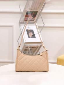 1pc Women's Classic Quilted HOBO Underarm Bag, Adjustable Shoulder Strap One Shoulder Small Bag, Luxury Versatile Daily Commute Bag - M1935 - View 5