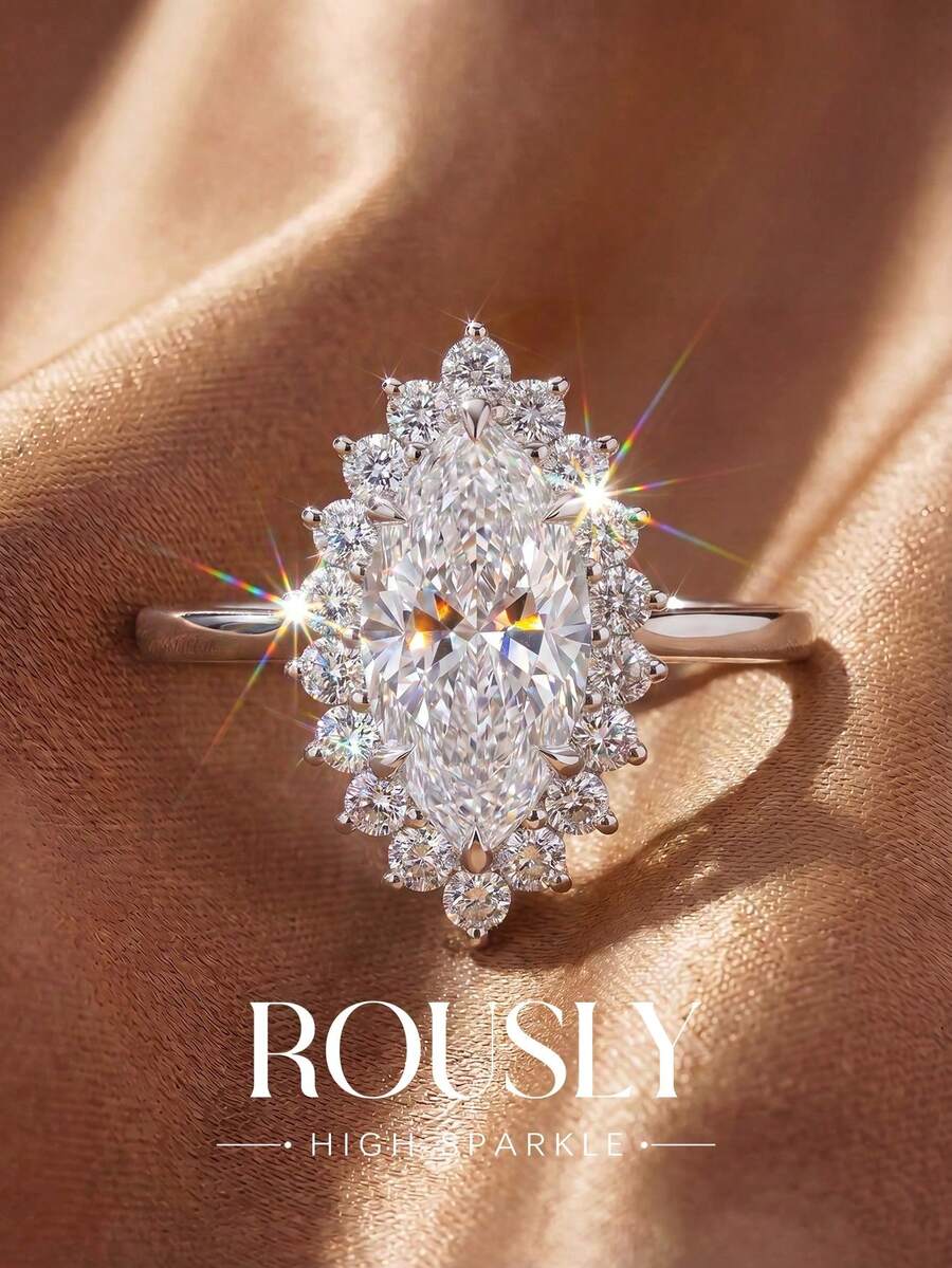 1pc Women's Pure Silver Eye-Shaped Ring, Suitable For Valentine's Day/Birthday/Couple Gift, Stackable, Romantic Delicate Jewelry Gift